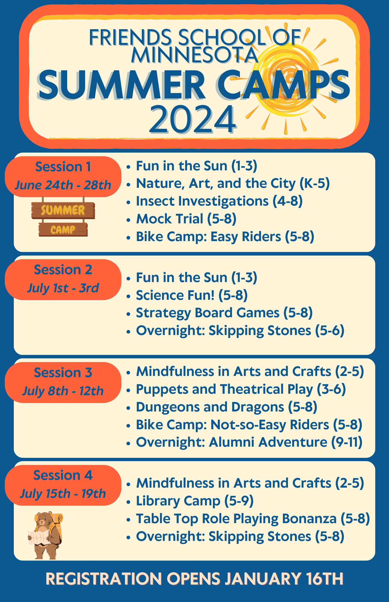 2024 Summer Camp Poster